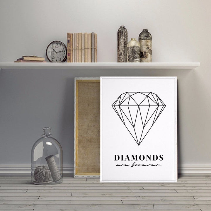 Diamonds Are Forever - Canvas Wall Art Painting