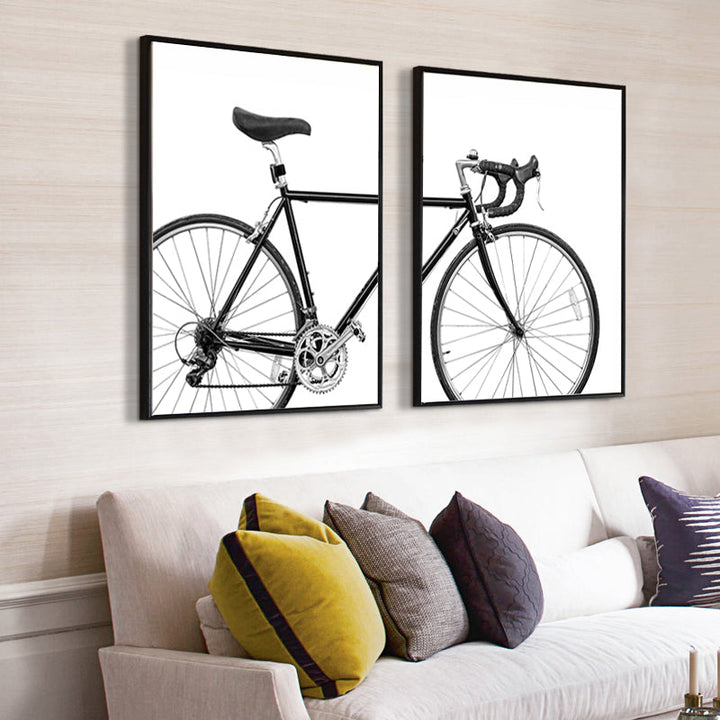 Minimalist Bike Print - Canvas Wall Art Painting