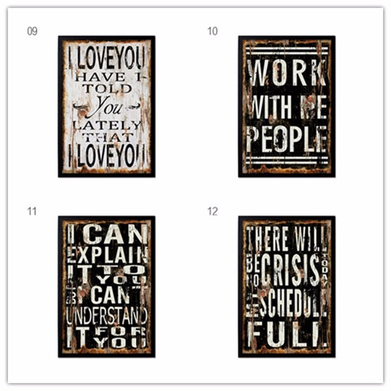 Vintage Europe Posters Love - Canvas Wall Art Painting
