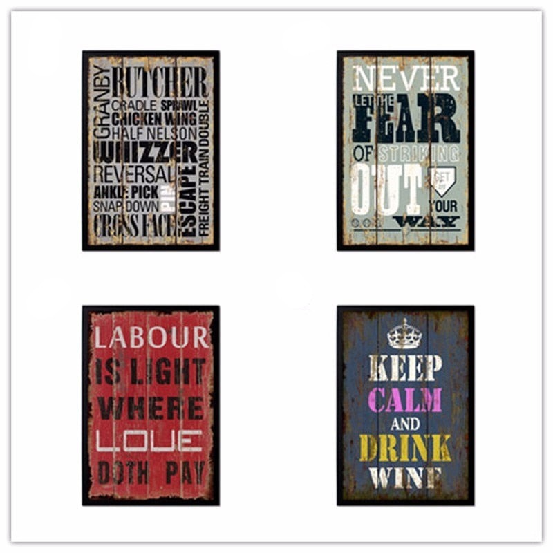 Vintage Europe Posters Love - Canvas Wall Art Painting