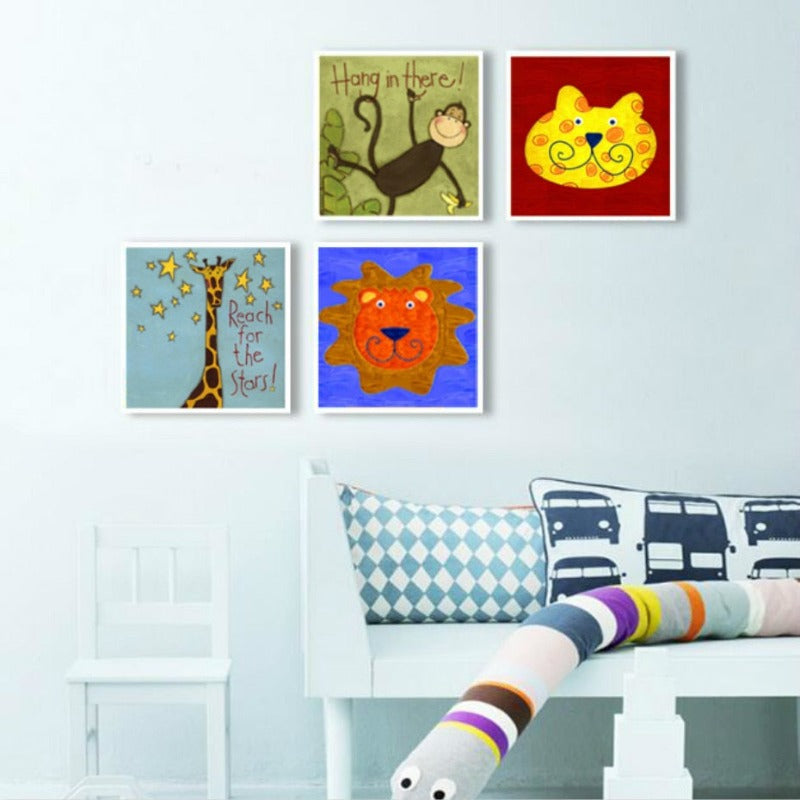 Cartoon Animals Nursery - Canvas Wall Art Painting