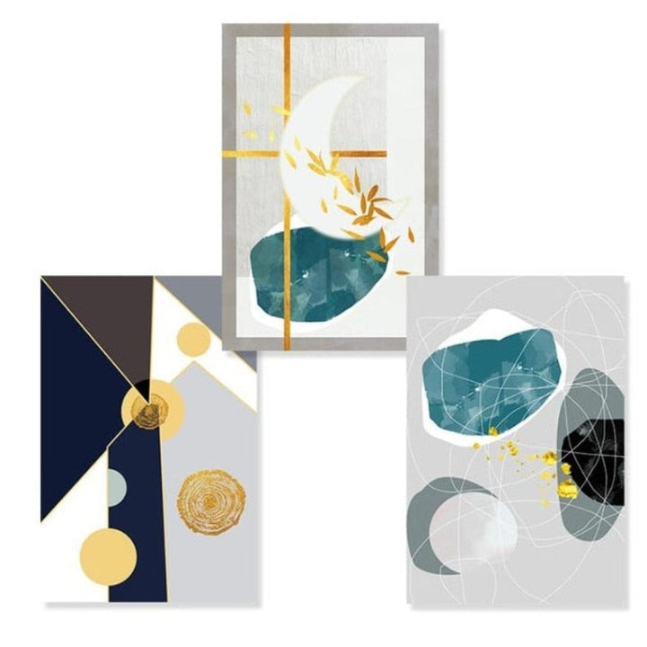 Geometric Colorful Designs - Canvas Wall Art Painting
