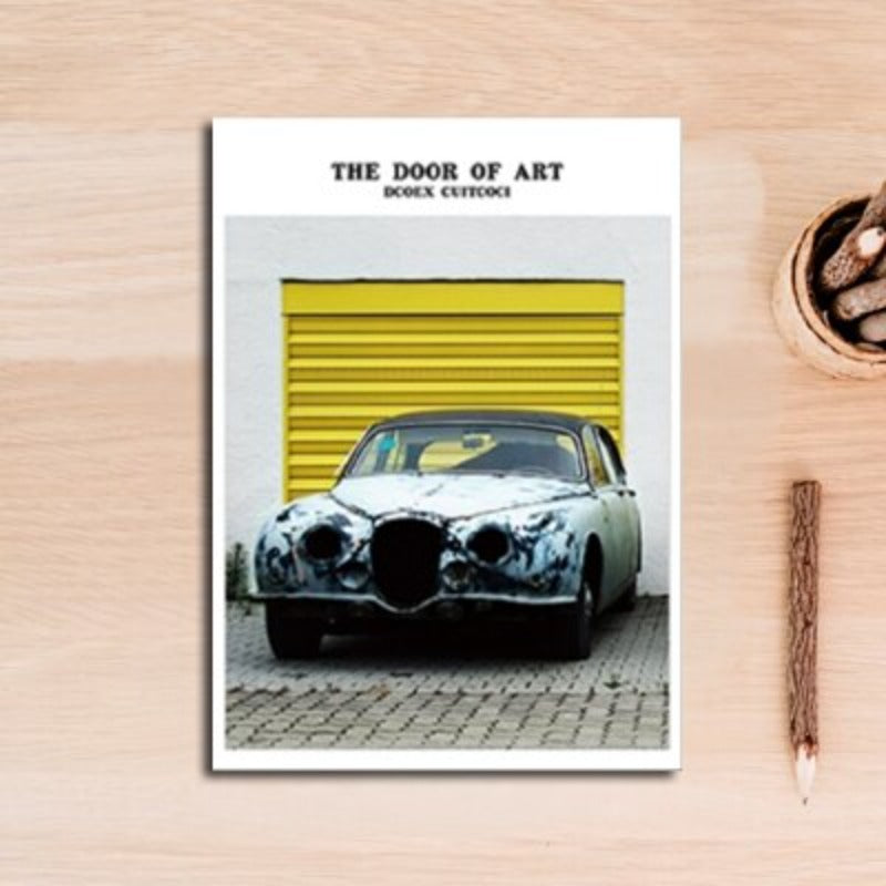 Vintage Blue Classic Cars Travel - Canvas Wall Art Painting