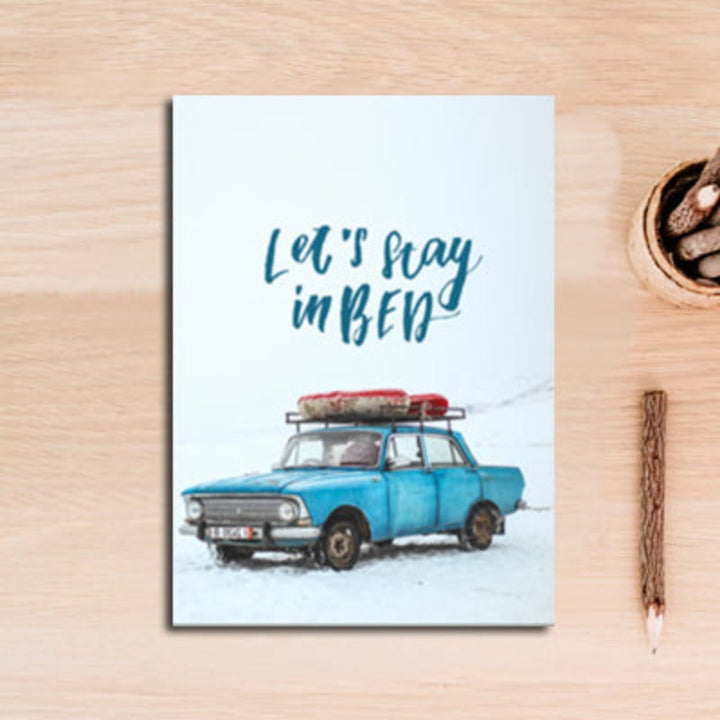 Vintage Blue Classic Cars Travel - Canvas Wall Art Painting