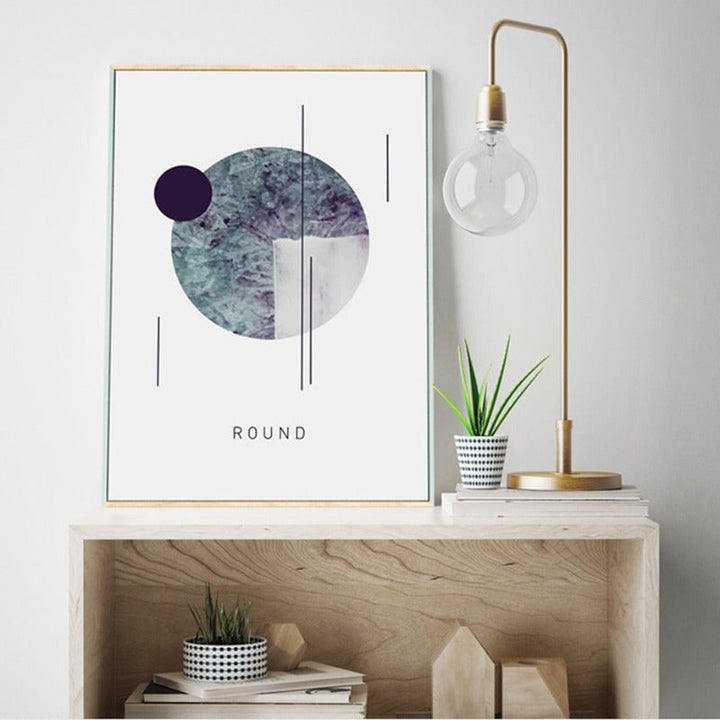 Geometric Nordic Shapes - Canvas Wall Art Painting