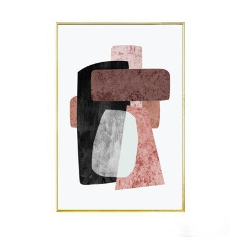 Vintage Geometric Abstract Marble - Canvas Wall Art Painting