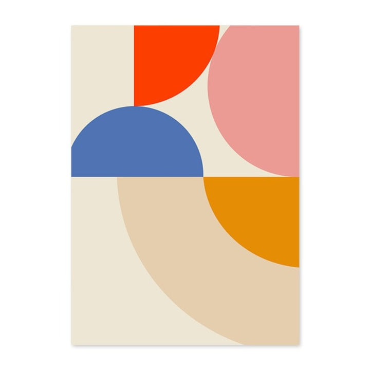 Geometric Color Block Poster and Prints - Canvas Wall Art Painting