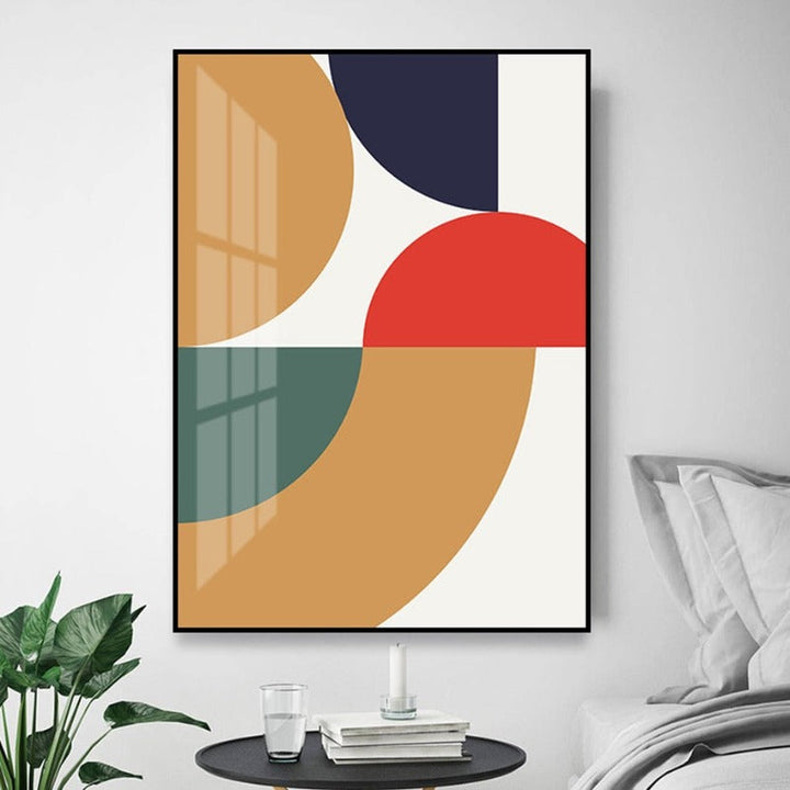 Geometric Color Block Poster and Prints - Canvas Wall Art Painting