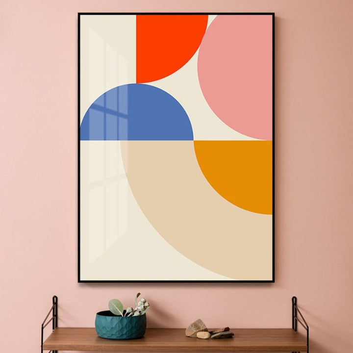 Geometric Color Block Poster and Prints - Canvas Wall Art Painting