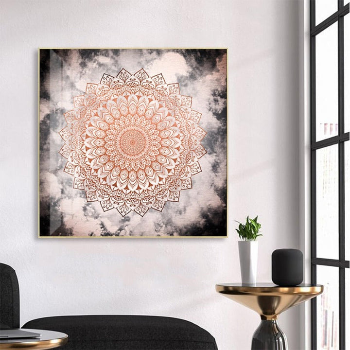 Mandala In Night - Canvas Wall Art Painting