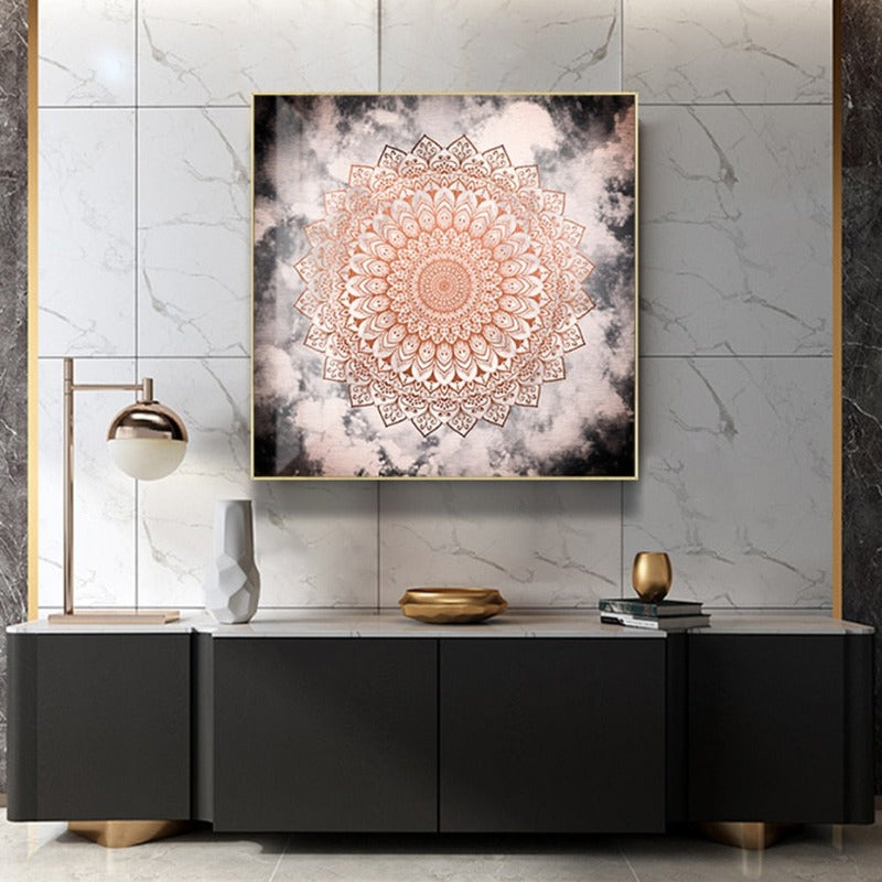 Mandala In Night - Canvas Wall Art Painting