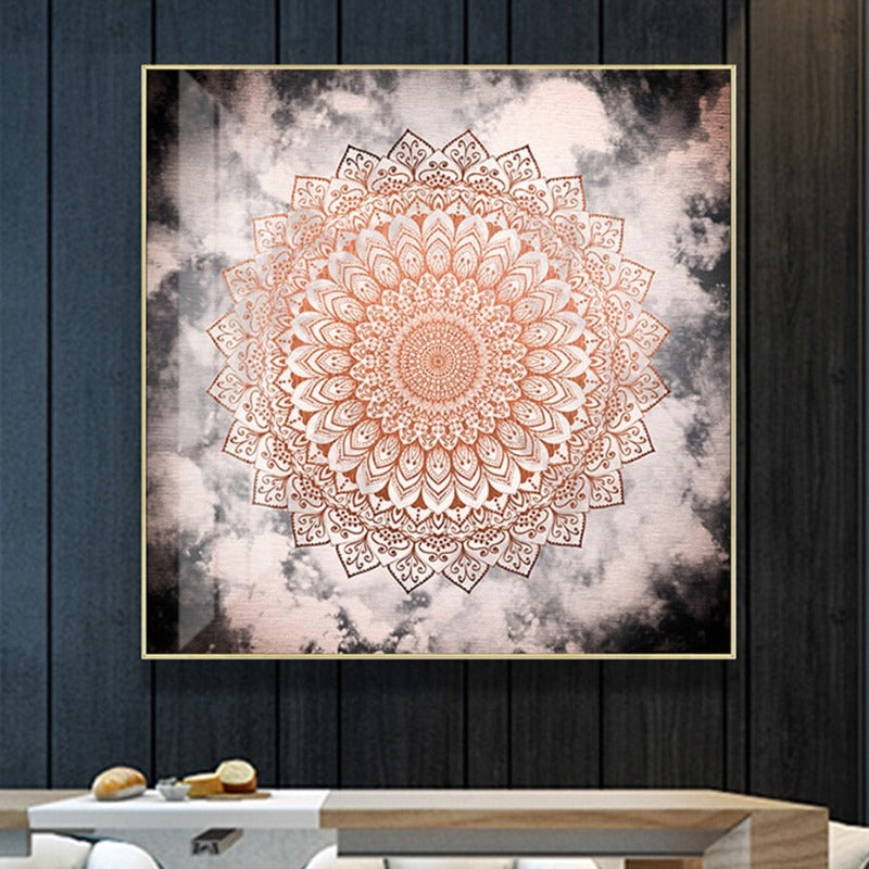 Mandala In Night - Canvas Wall Art Painting