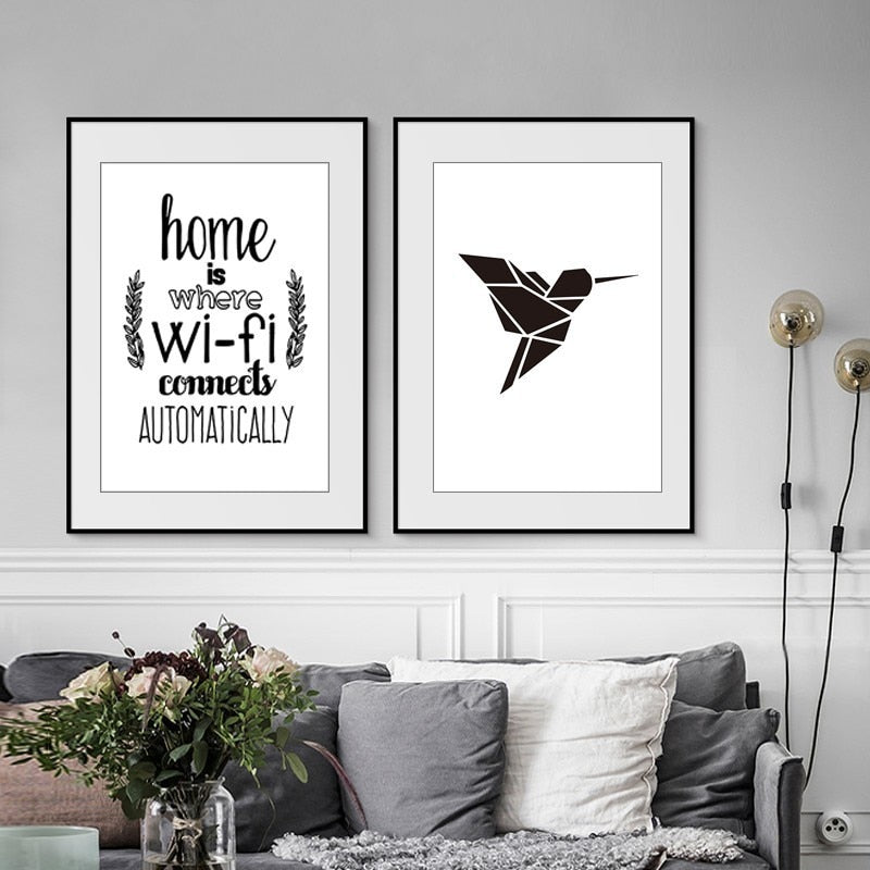 Home Quotes Minimalist Nordic  - Canvas Wall Art Painting