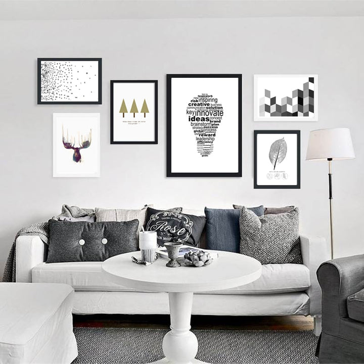 Deer Art Geometric - Canvas Wall Art Painting