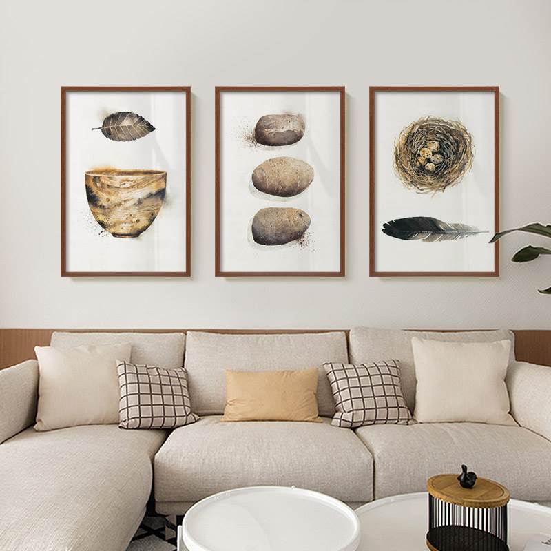 Vintage Abstract Beautiful Feather - Canvas Wall Art Painting