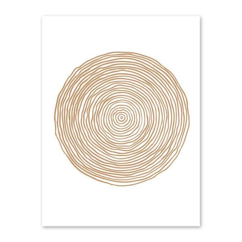 Minimalist Geometric Abstract Circle - Canvas Wall Art Painting