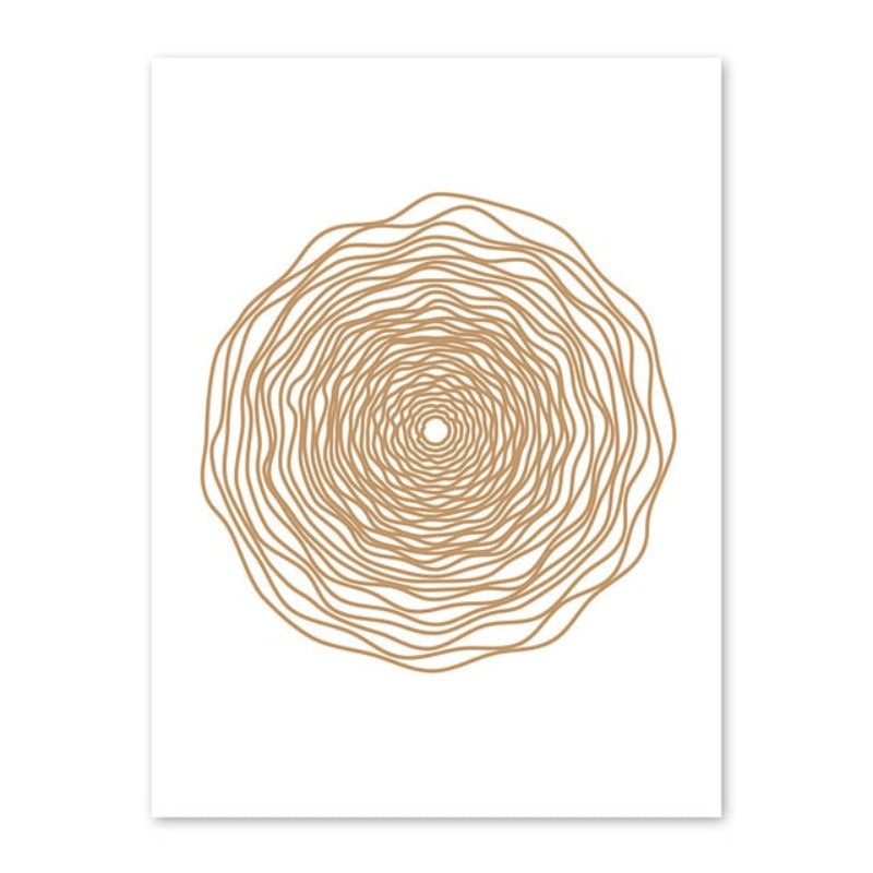 Minimalist Geometric Abstract Circle - Canvas Wall Art Painting