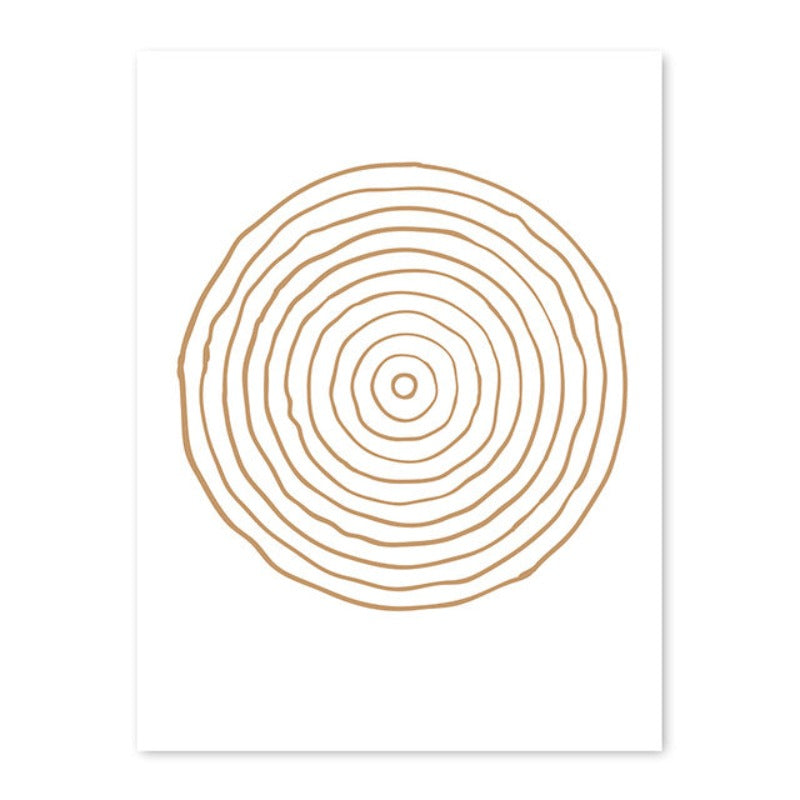 Minimalist Geometric Abstract Circle - Canvas Wall Art Painting