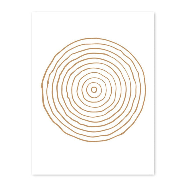 Minimalist Geometric Abstract Circle - Canvas Wall Art Painting