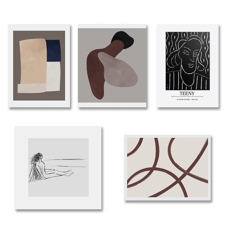 Geometric Europe Figure - Canvas Wall Art Painting