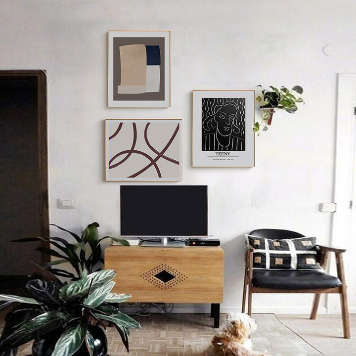 Geometric Europe Figure - Canvas Wall Art Painting