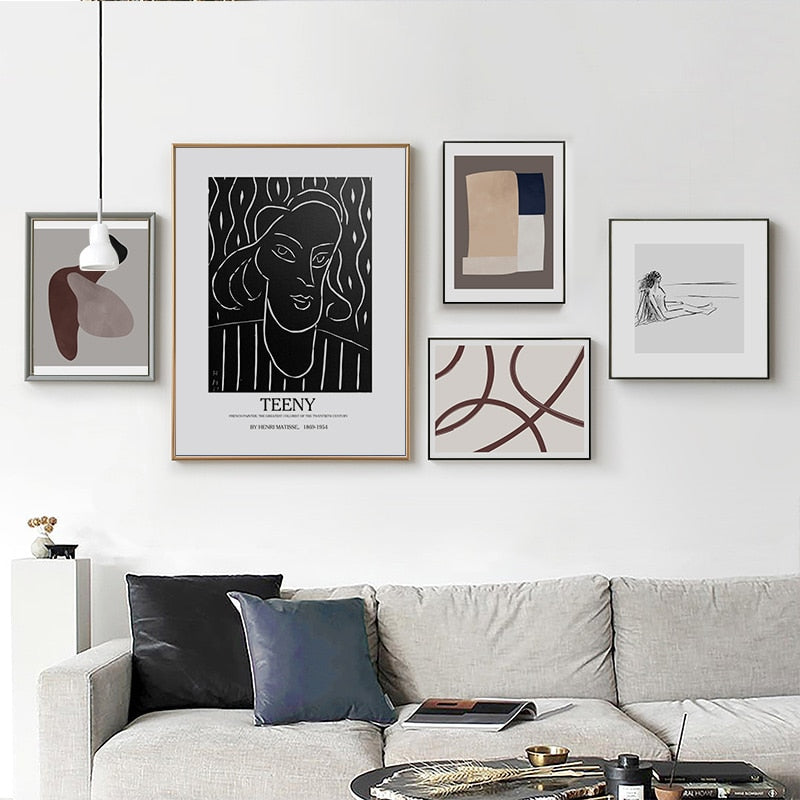 Geometric Europe Figure - Canvas Wall Art Painting