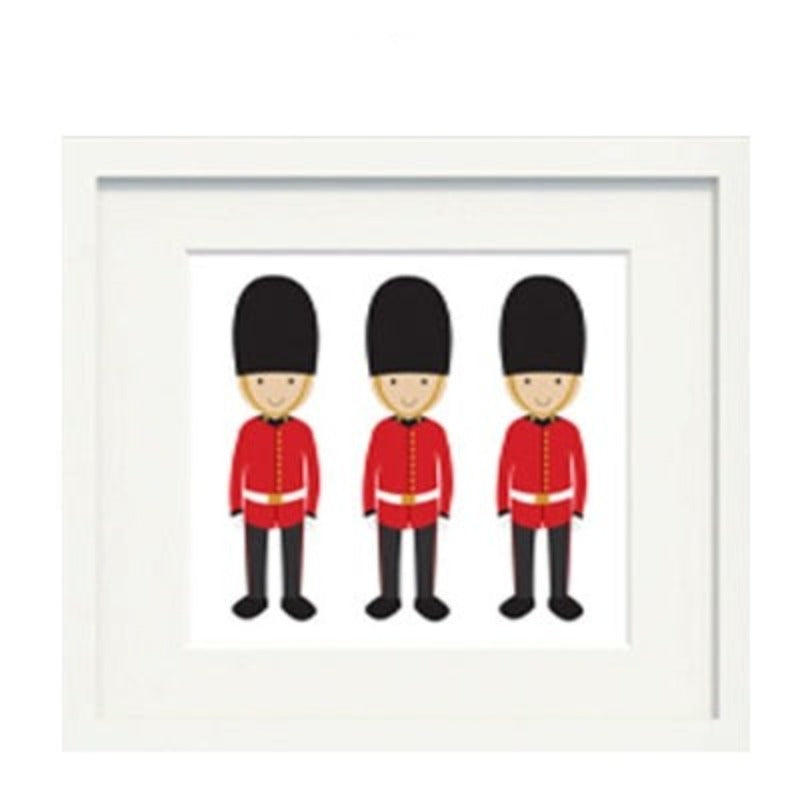 London Bus Theme Nursery Decor - Canvas Wall Art Painting