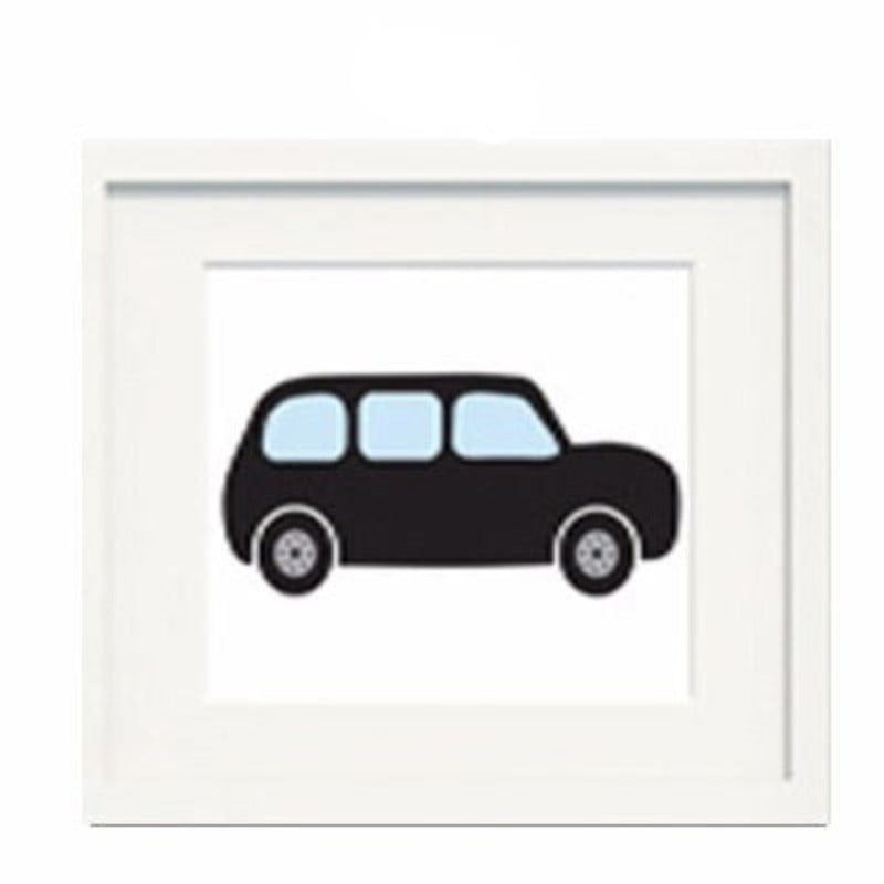 London Bus Theme Nursery Decor - Canvas Wall Art Painting