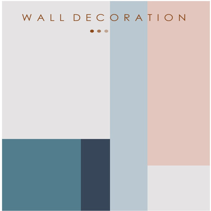 Minimalist Abstract Geometric Pink Blue - Canvas Wall Art Painting