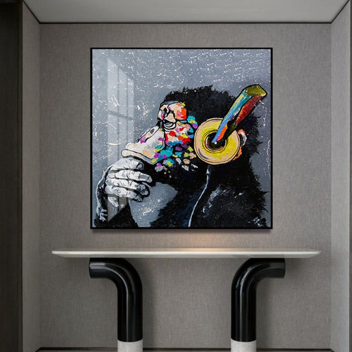 Thinking Monkey - Canvas Wall Art Painting