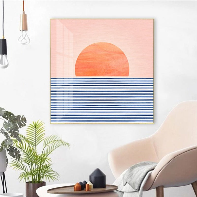 Sunrise From Sea - Canvas Wall Art Painting