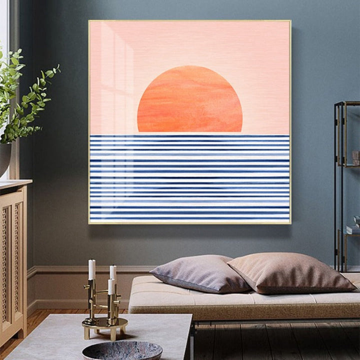 Sunrise From Sea - Canvas Wall Art Painting
