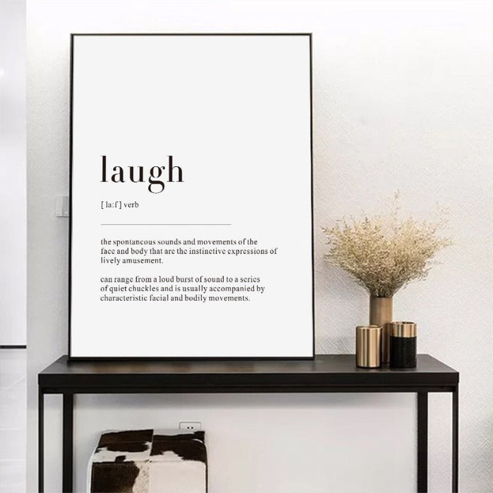 Minimalist Dream Life Definition Quotes - Canvas Wall Art Painting