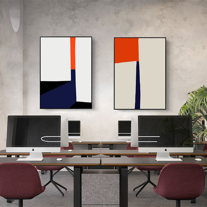 Geometric Colorful Prints Poster Nordic - Canvas Wall Art Painting