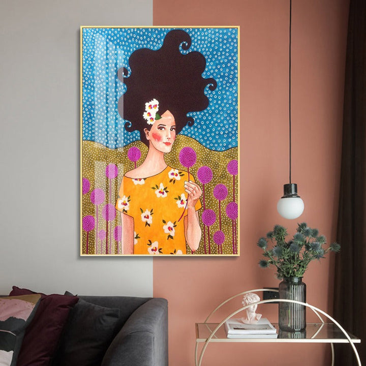 Fashion Flower Girl - Canvas Wall Art Painting