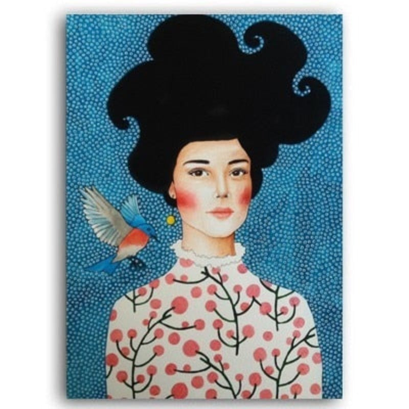 Fashion Flower Girl - Canvas Wall Art Painting