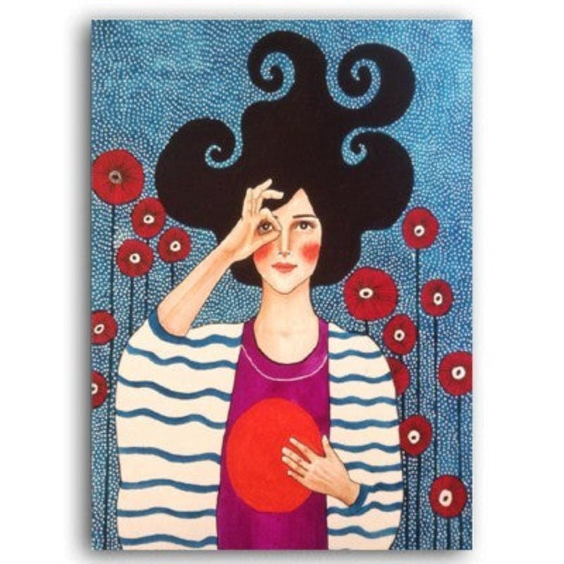 Fashion Flower Girl - Canvas Wall Art Painting
