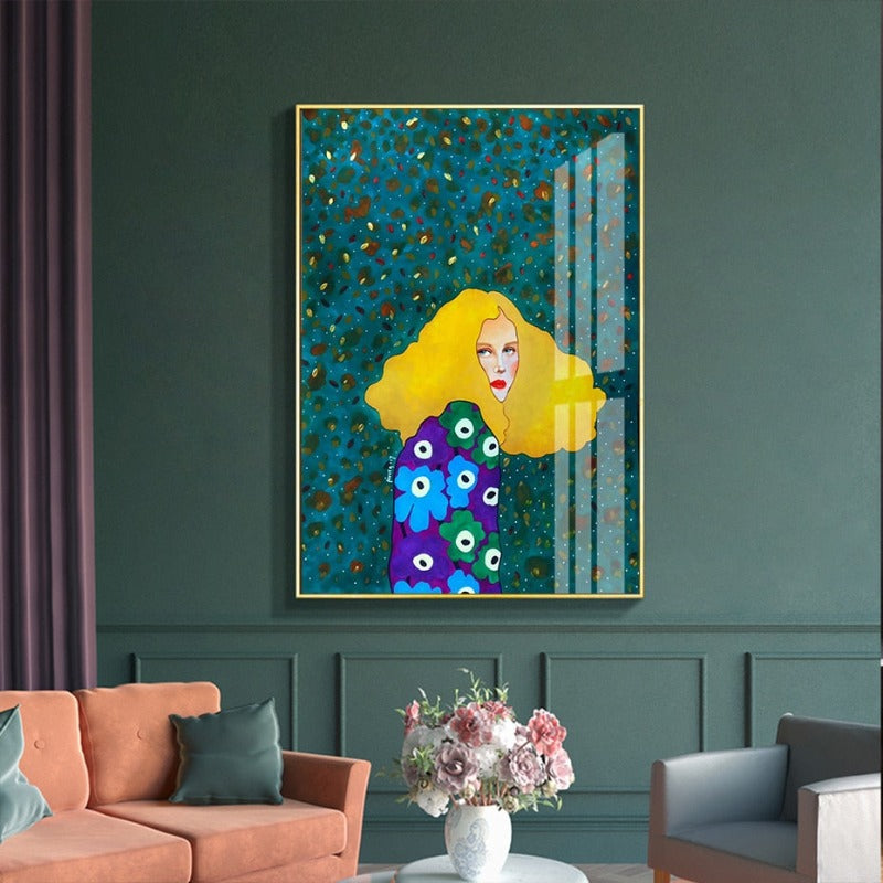 Fashion Flower Girl - Canvas Wall Art Painting