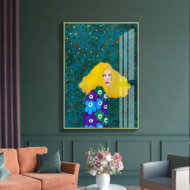 Fashion Flower Girl - Canvas Wall Art Painting