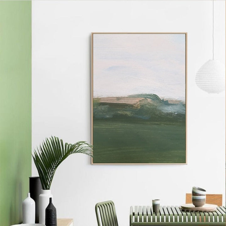 Green Printing Oil Art - Canvas Wall Art Painting