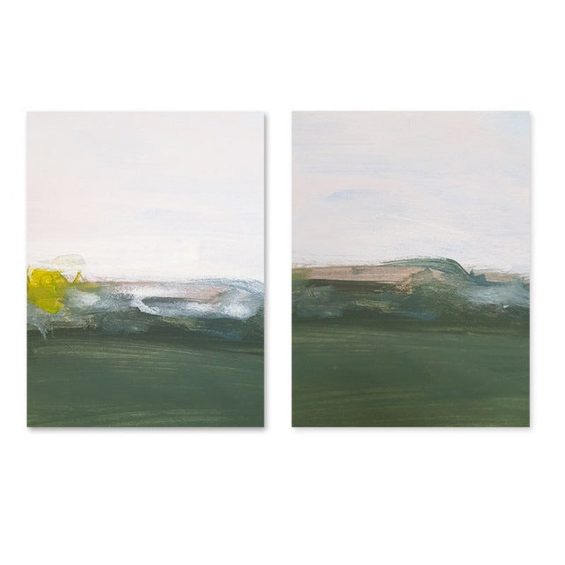 Green Printing Oil Art - Canvas Wall Art Painting