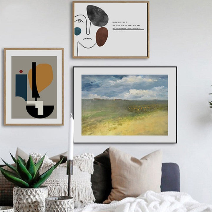 Vintage Geometric Figure - Canvas Wall Art Painting