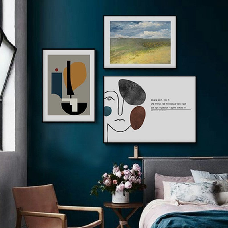 Vintage Geometric Figure - Canvas Wall Art Painting