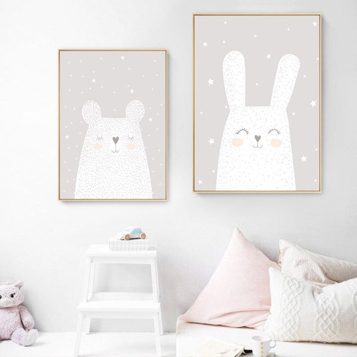Dreaming Bunny - Canvas Wall Art Painting