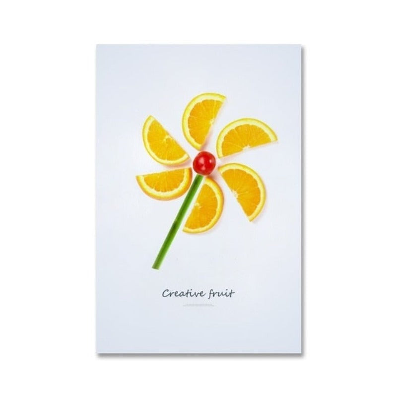 Dancing Cool Fruits - Canvas Wall Art Painting