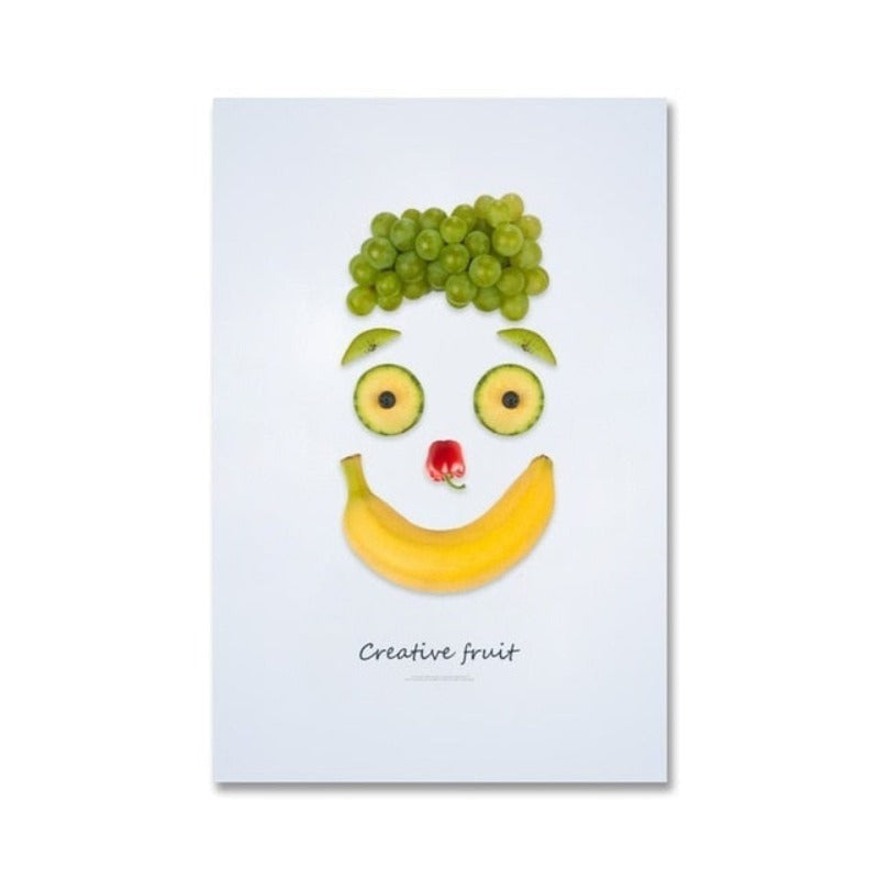 Dancing Cool Fruits - Canvas Wall Art Painting