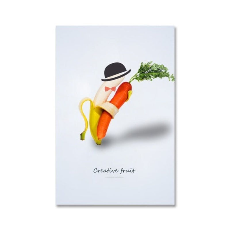 Dancing Cool Fruits - Canvas Wall Art Painting