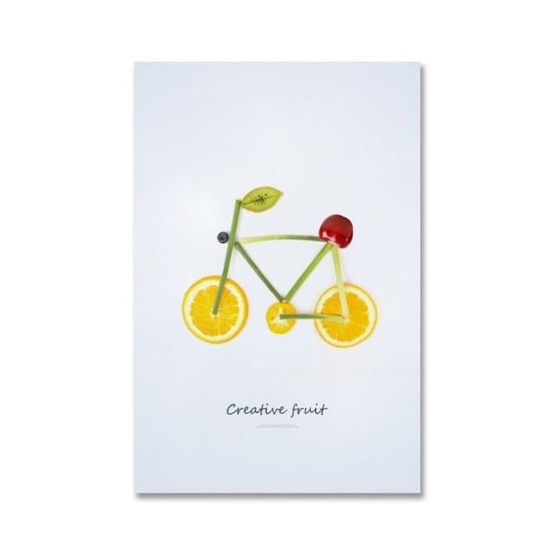 Dancing Cool Fruits - Canvas Wall Art Painting