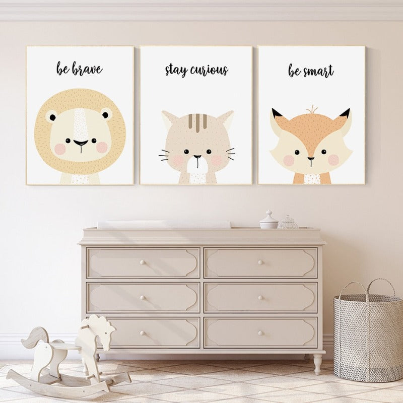 Sweet Wondland Animals - Canvas Wall Art Painting