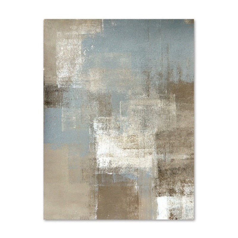Vintage Gray And Beige Trend Abstract- Canvas Wall Art Painting